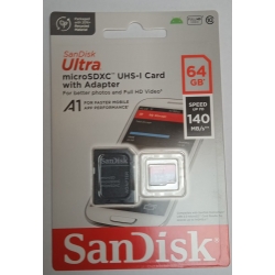 Karta SANDISK ULTRA micro SDXC 64 GB speed 140 + ADAPTER